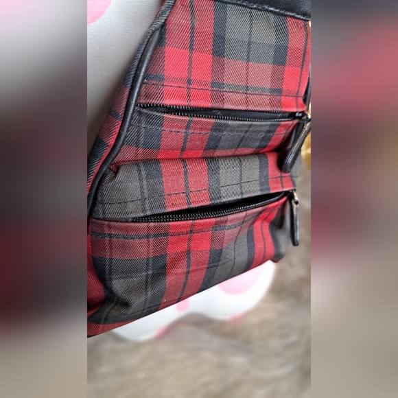 Villager • Grunge Steampunk 90s Y2k 00s Plaid Goth Multiway Dope Bag Backpack - Picture 3 of 16